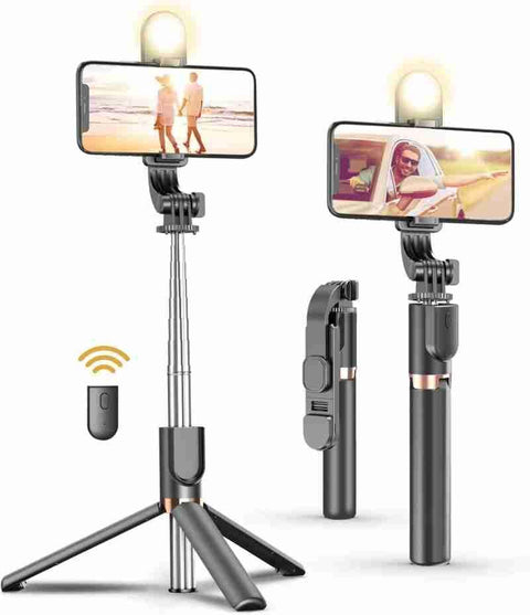 4 Option Portable Selfie Stick With Bluetooth Remote