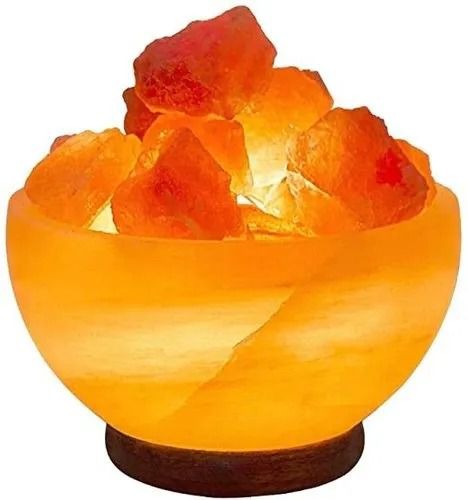 Bowl chunks salt lamp