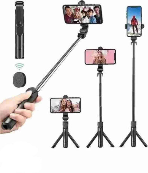 4 Option Portable Selfie Stick With Bluetooth Remote